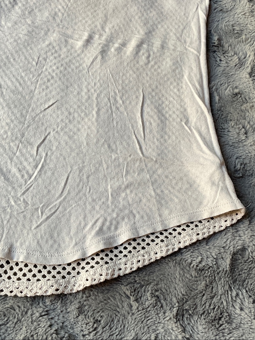 Express Cream Crochet-Back Racerback Tank - Picture 2 of 5